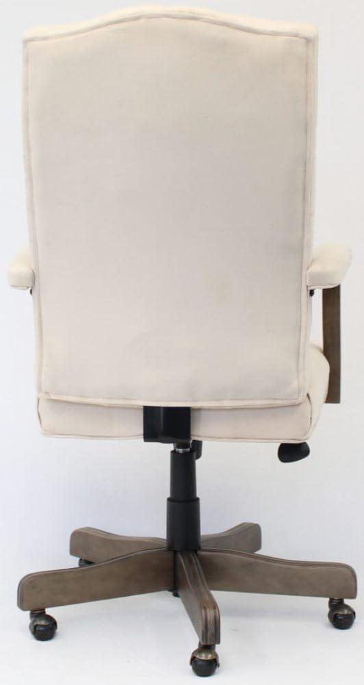 Traditional Executive Chair Beige: Swivel, Adjustable, Tufted - Boss Office Products
