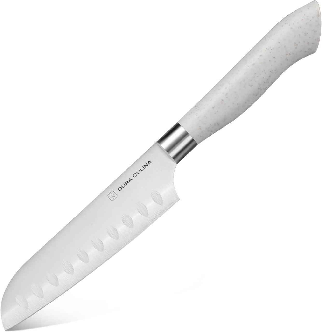 Eco-Friendly Blue High Carbon Stainless Steel Santoku Knife Set