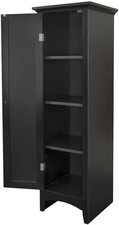 OS Home & Office One Door Kitchen Storage Pantry in Black