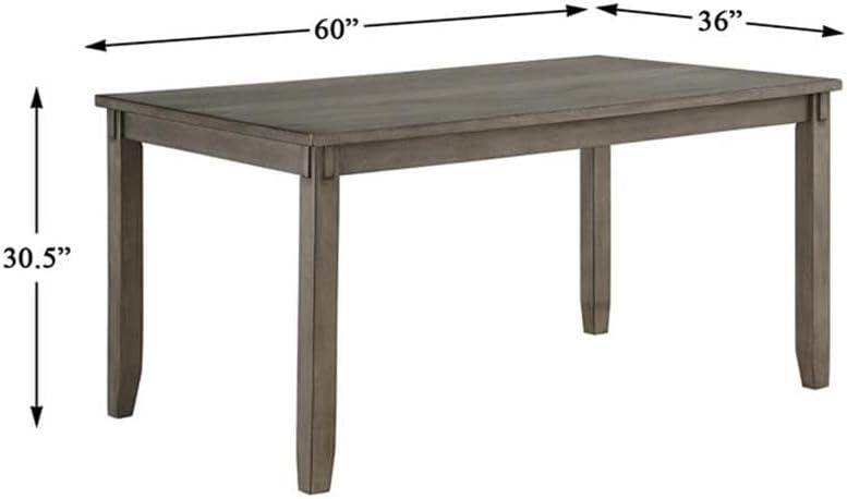 Pemberly Row 6 Piece Wood Dining Set in Gray