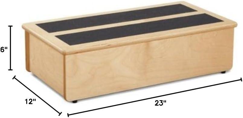 Natural Wood Children's Step Stool with Non-Skid Strips