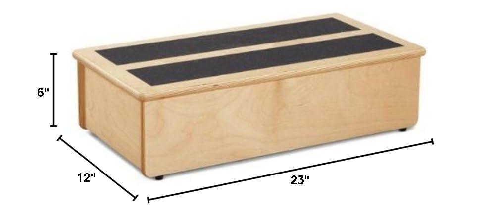 Natural Wood Children's Step Stool with Non-Skid Strips