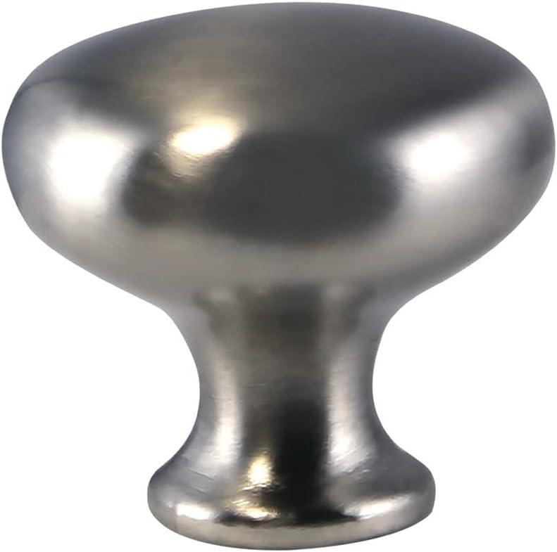 Design House 564567 1.25-inch Mushroom Cabinet Knob, Satin Nickel, 5-Pack (Set of 5)