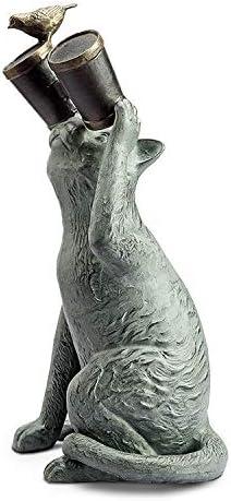 Observant Cat Metal Garden Sculpture