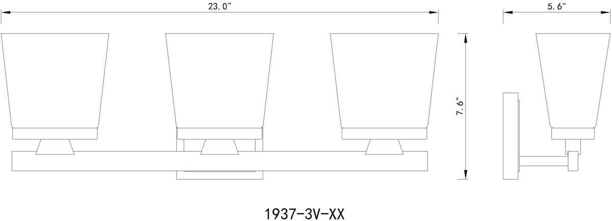 Z-Lite Astor 3 - Light Vanity in  Matte Black