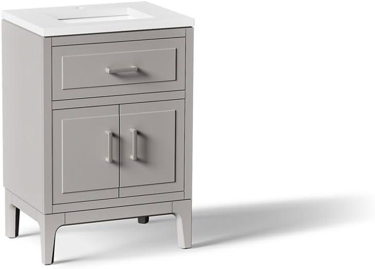 Seer 24" Freestanding Single Bathroom Vanity Cabinet with Sink and Quartz Top