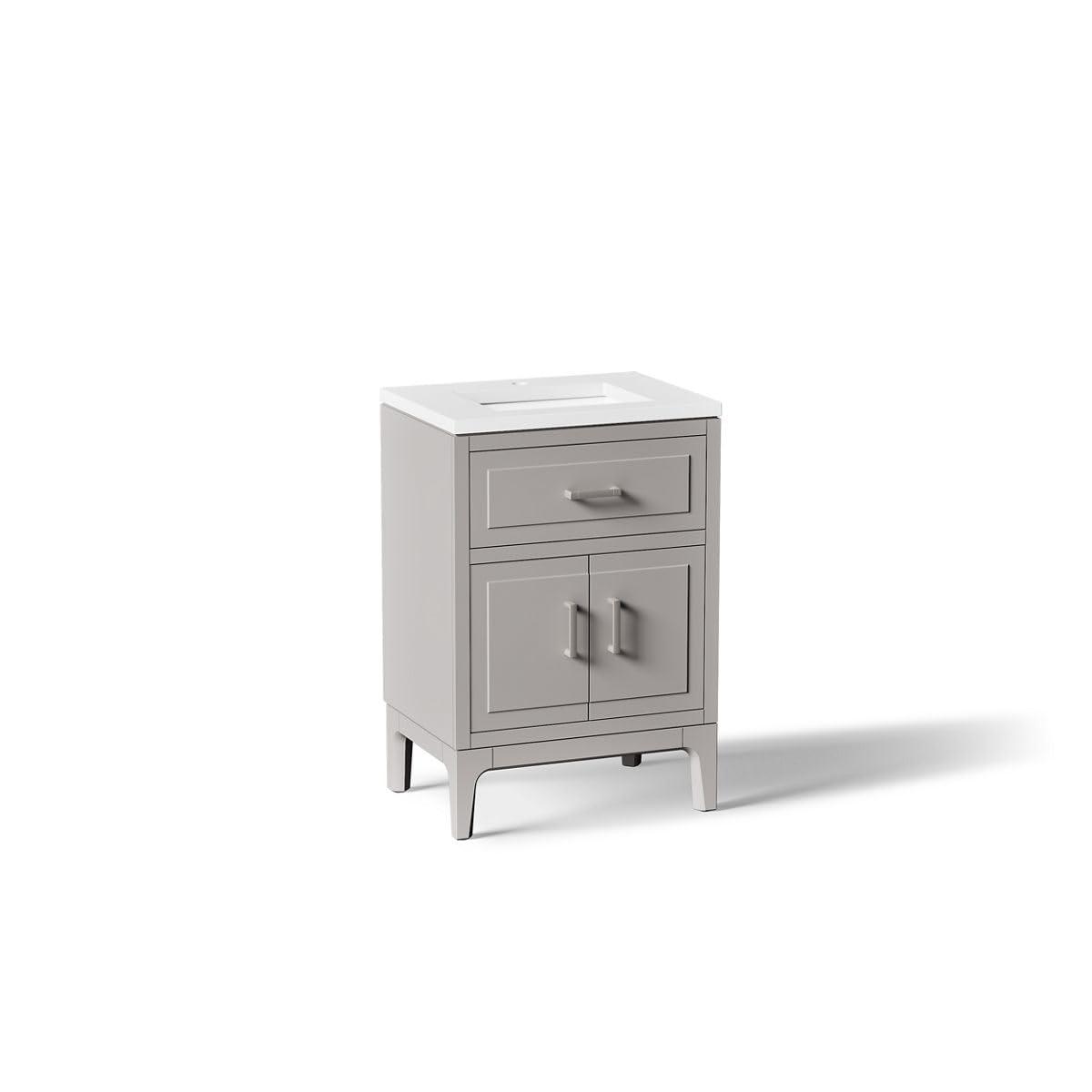 Seer 24" Freestanding Single Bathroom Vanity Cabinet with Sink and Quartz Top