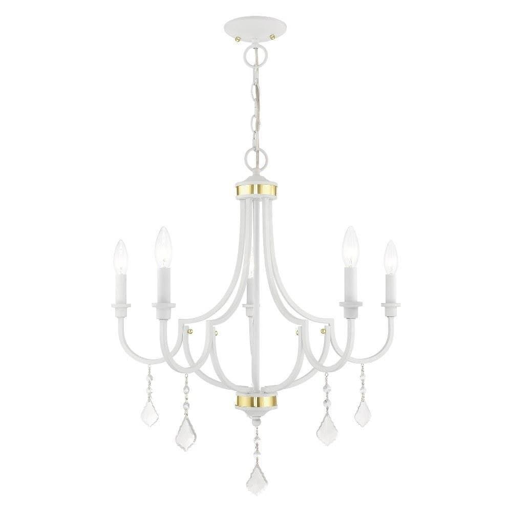 Livex Lighting Glendale 5 - Light Chandelier in  White