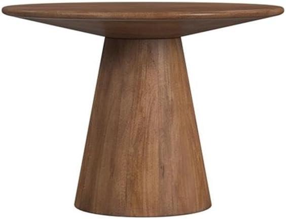 Chestnut Brown Round Mango Wood Dining Table