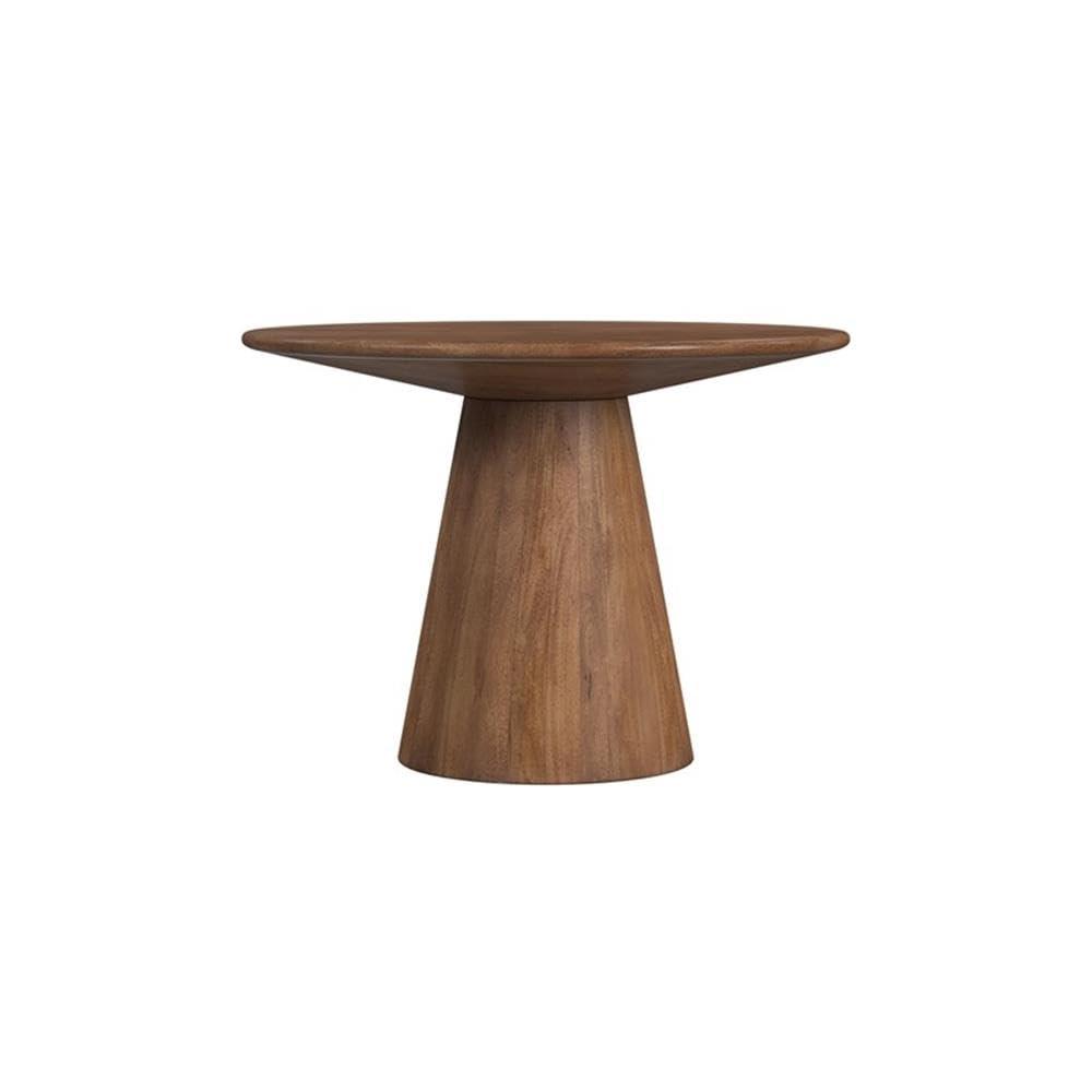 Chestnut Brown Round Mango Wood Dining Table