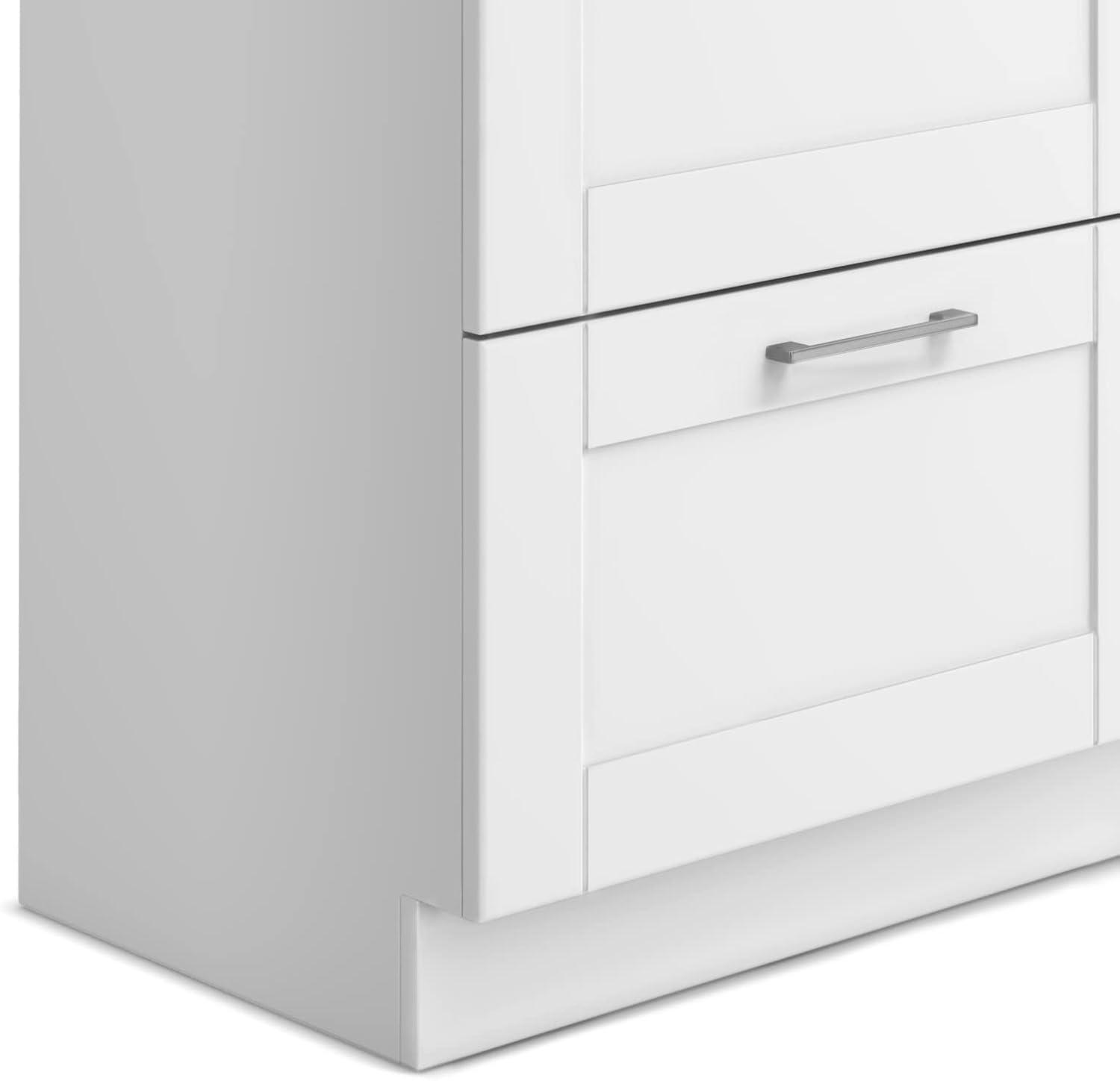 Modern Wide Shaker 46 inch Laundry Cabinet with Faucet and Stainless Steel Sink