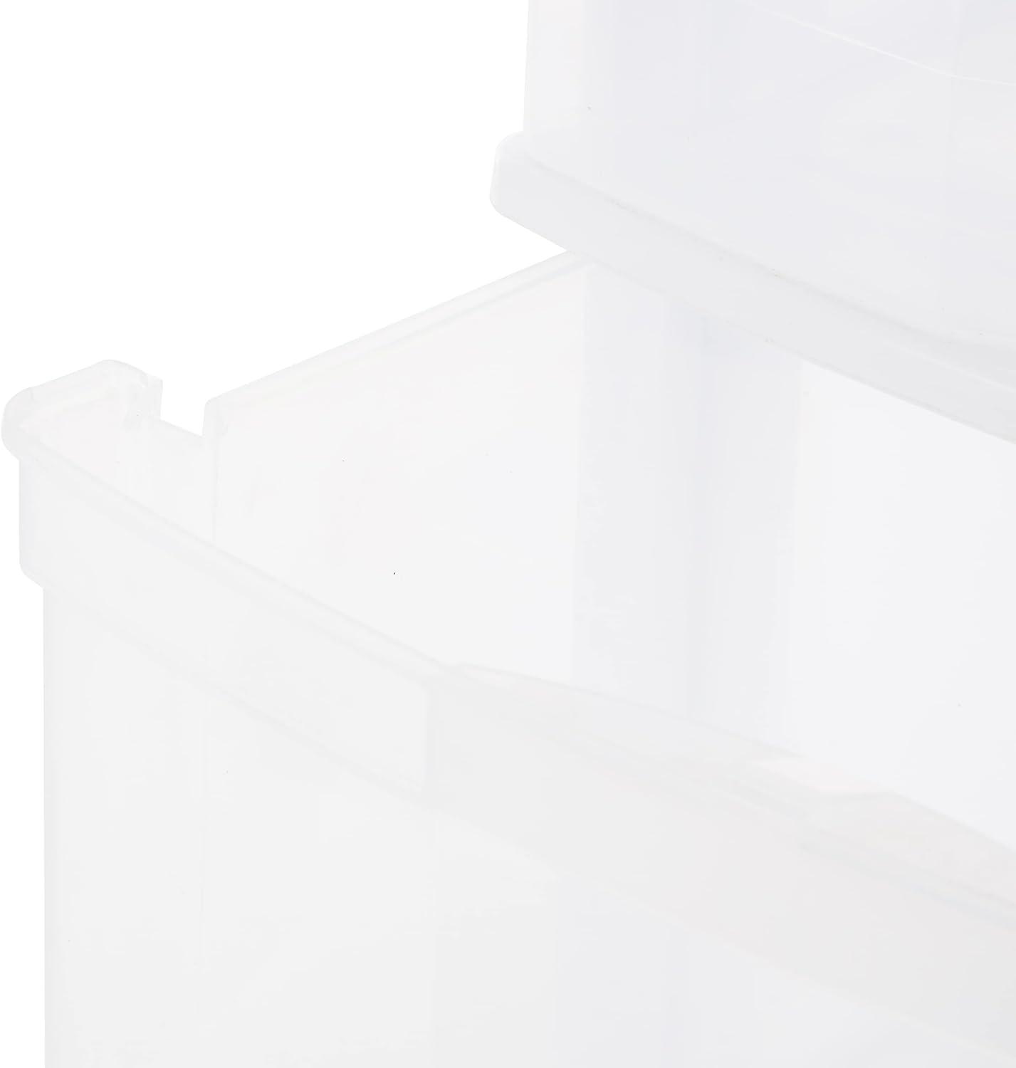 Gracious Living 3-Drawer Organizer Cart, Plastic Drawer Storage for Home or Office, White