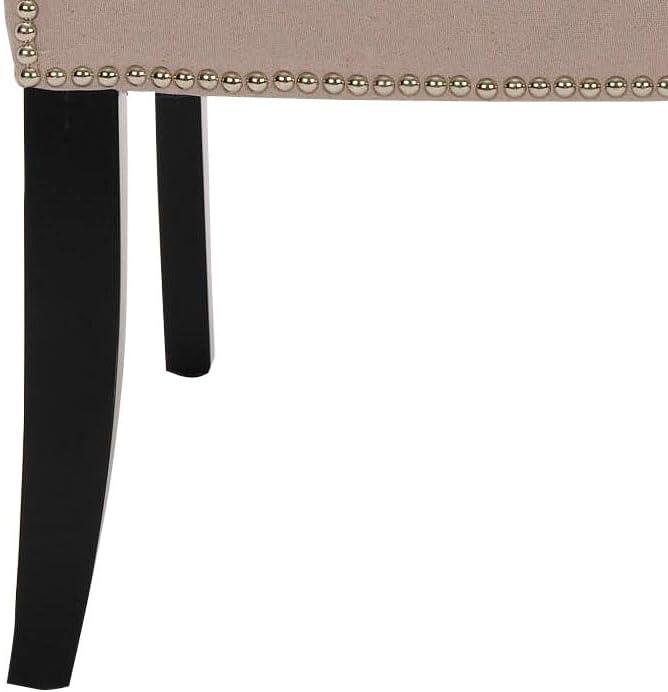 Rachel Arm Chair With Nail Head Trim - MCR4539 - Taupe - Safavieh Couture