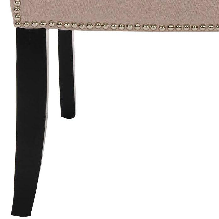 Rachel Arm Chair With Nail Head Trim - MCR4539 - Taupe - Safavieh Couture