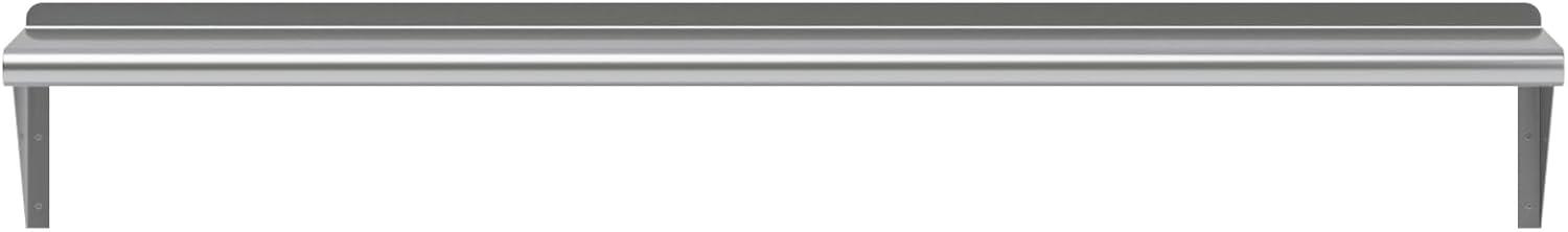 60" Stainless Steel Wall Shelf with Brackets