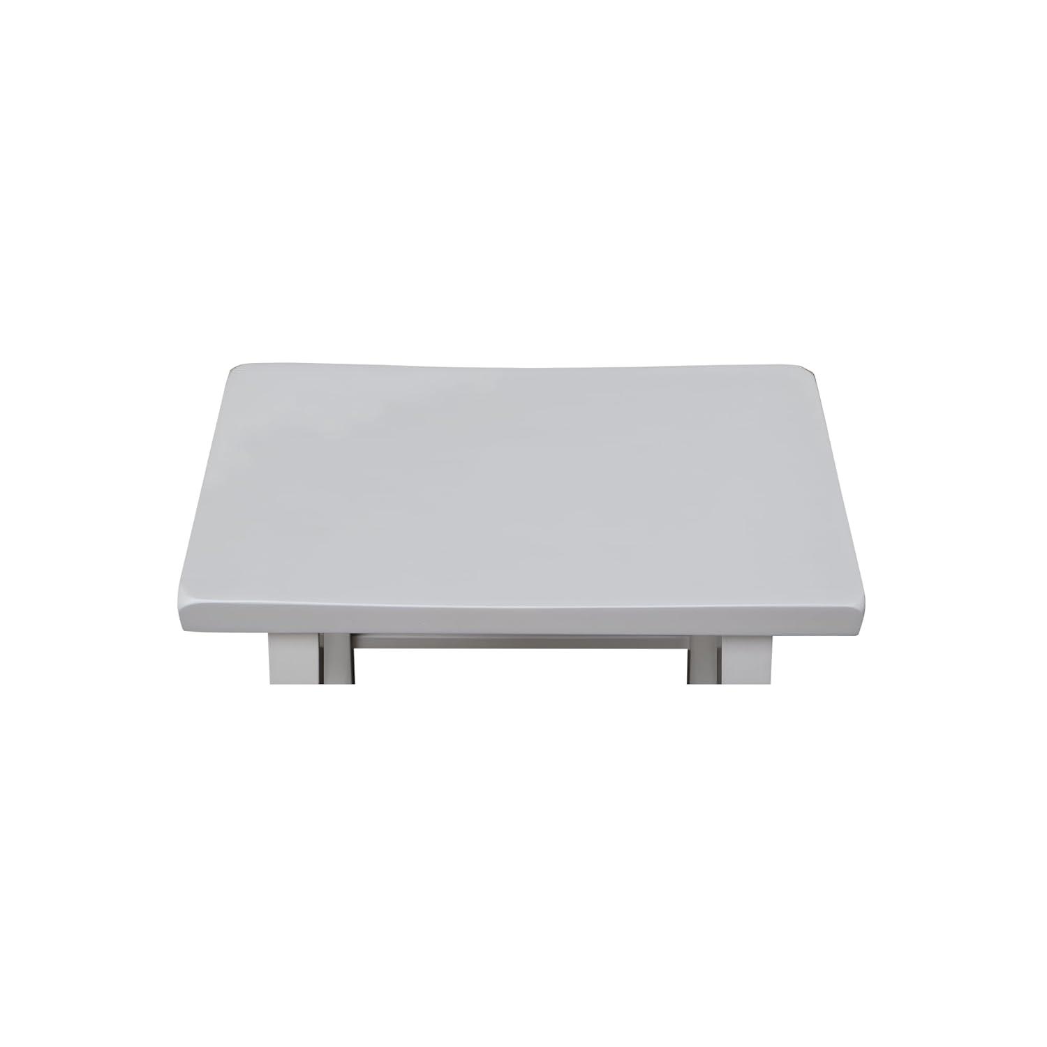 Davis Saddle Seat Counter Height Barstool White - International Concepts: Solid Wood, Rubberwood Legs, No Assembly Required