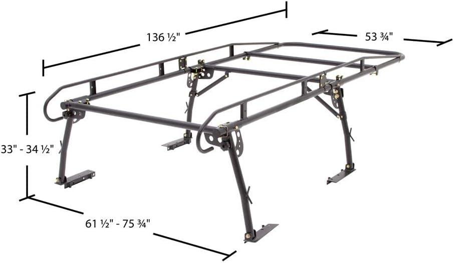 Heavy-Duty Black Steel Universal Over-Cab Truck Rack