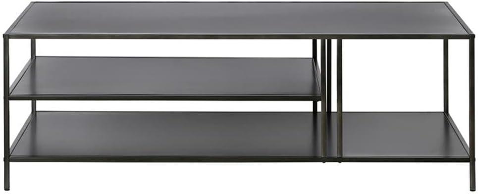 Evelyn&Zoe Cortland 48" Wide Rectangular Coffee Table in Gunmetal Gray