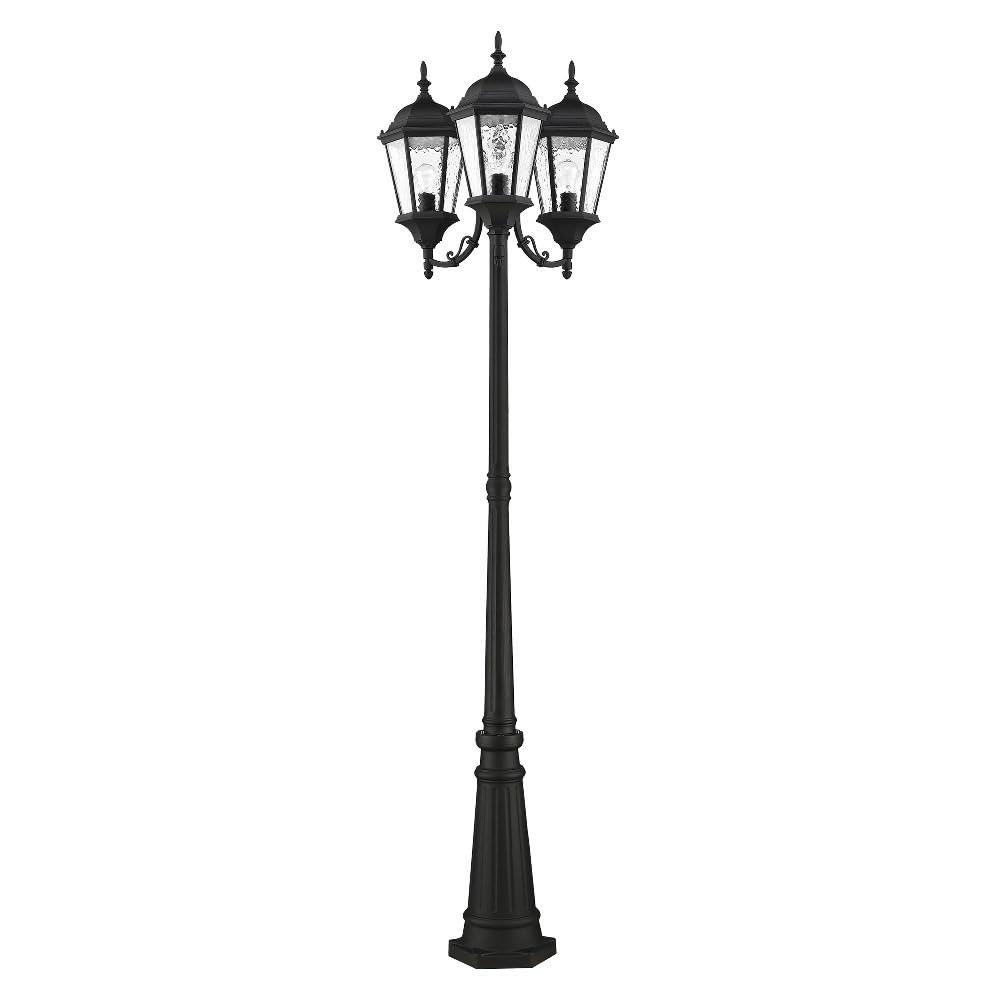 Livex Lighting Hamilton 3 - Light Post Light in  Textured Black