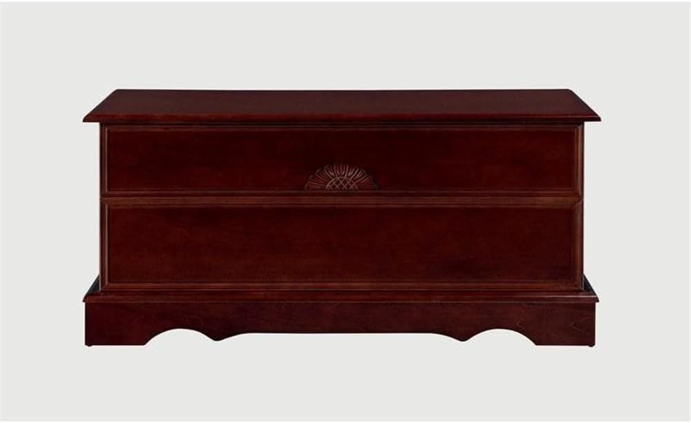 Bowery Hill Rectangular Traditional Wood Cedar Chest in Brown