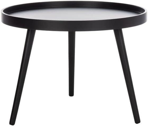 Fritz Round Tray Side Table - Black - Safavieh.