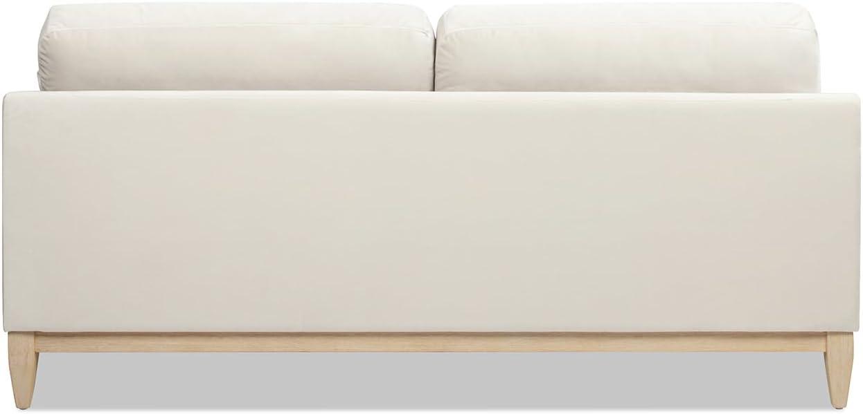 Jennifer Taylor Home Pasadena 75.5" Modern Farmhouse Sofa, French Beige Performance Velvet