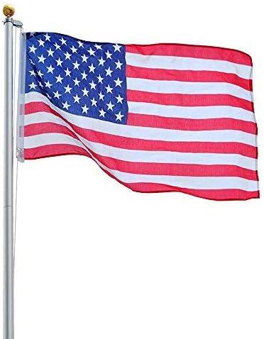Yescom 25' Upgraded Sectional Aluminum Flagpole Silver
