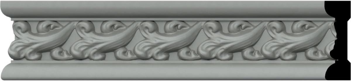 Ekena Millwork 2 1/4"H x 3/4"P x 94 1/2"L, (1 7/8" Repeat), Kinsley Chair Rail (Set of 2)