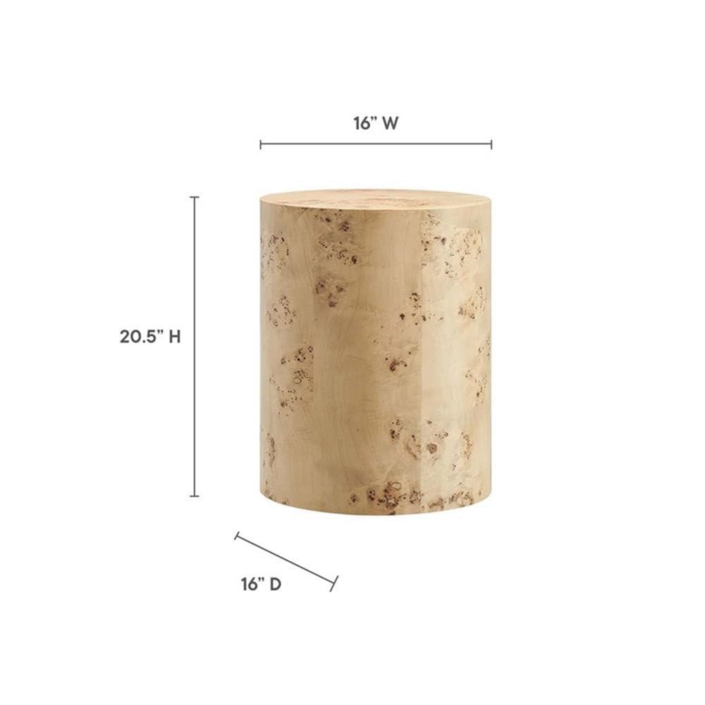 Modway Modway Cosmos 16" Round Burl Wood Side Table