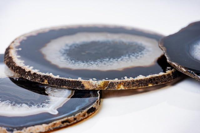 ANNA New York Gemstones Agate 4 Piece Coaster Set (Set of 4)