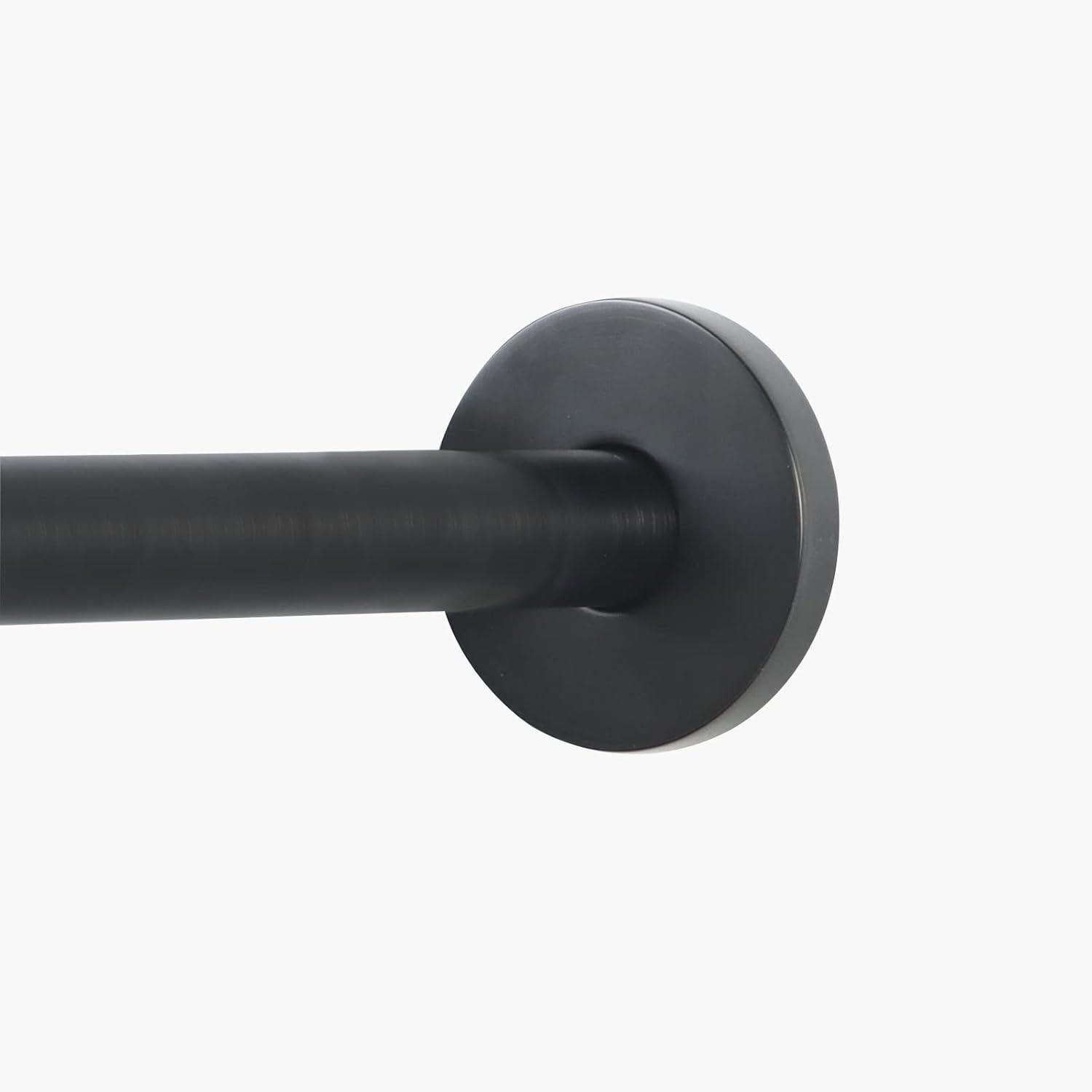 Naiture L Shaped, Corner Shower Head Extension Arm with Flange, 20 inch Length, Straight Lower Rain Fall Shower Head, Long Extender Pipe, Brass, Oil Rubbed Bronze Finish