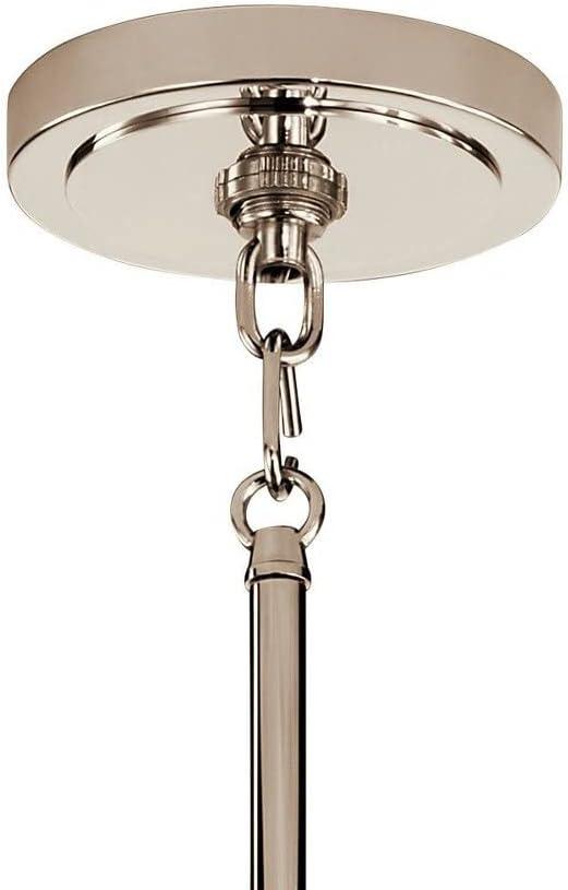 Polished Nickel Mini Pendant with Clear Glass Shade