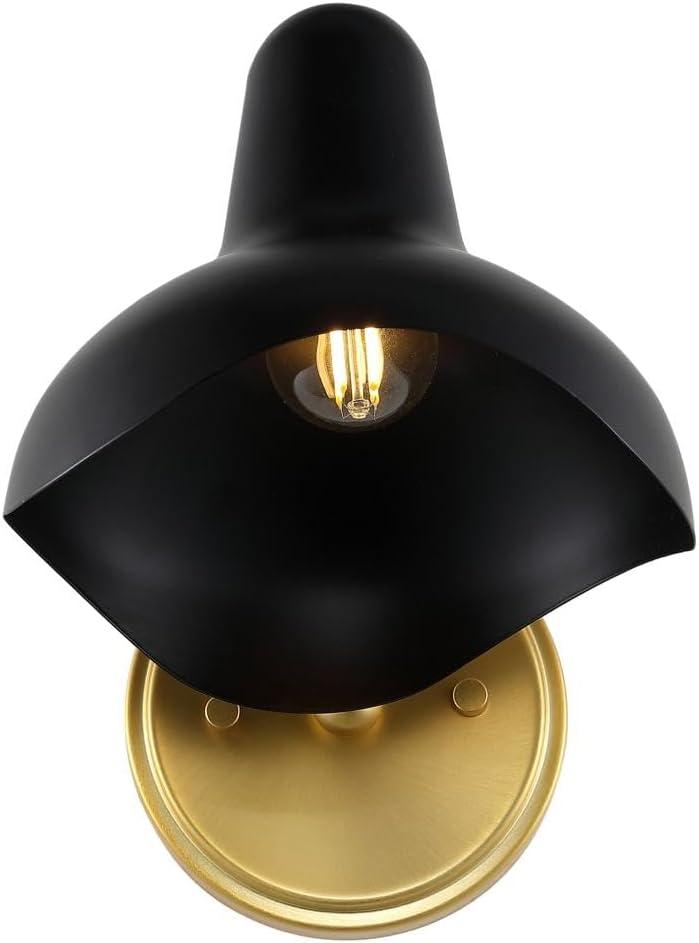 Norrix 10" Wall Sconce (Set of 2) - SCN4107 - Black/Brass - Safavieh