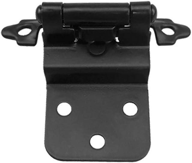 Matte Black Self-Closing Inset Cabinet Hinges with Screws