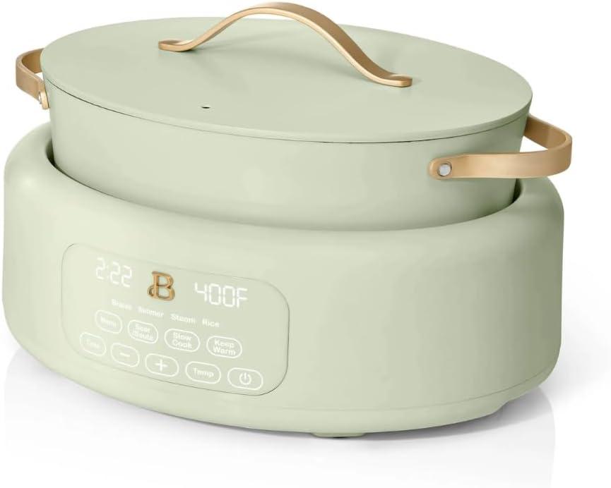 Beautiful 10 in 1, 6 Qt Electric Multi-Cooker, Sage Green by Drew Barrymore