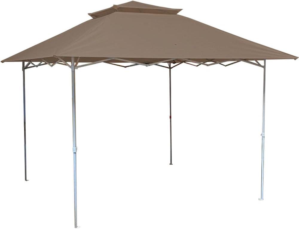 Garden Winds Custom Fit Replacement Canopy Top Cover Compatible with The MasterCanopy, ABCCanopy, and Cooshade 13' x 13' Instant Shelter - Upgraded Performance RIPLOCK 350 Fabric - Nutmeg