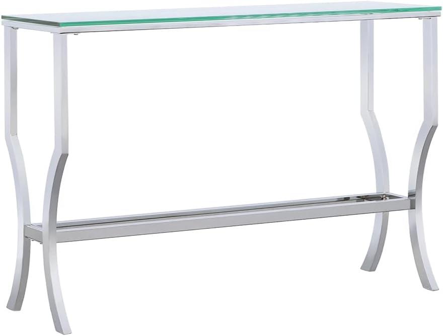 Saide 43.5'' Glass Top Console Table