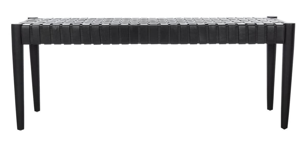 Orin 47" Woven Leather Bench