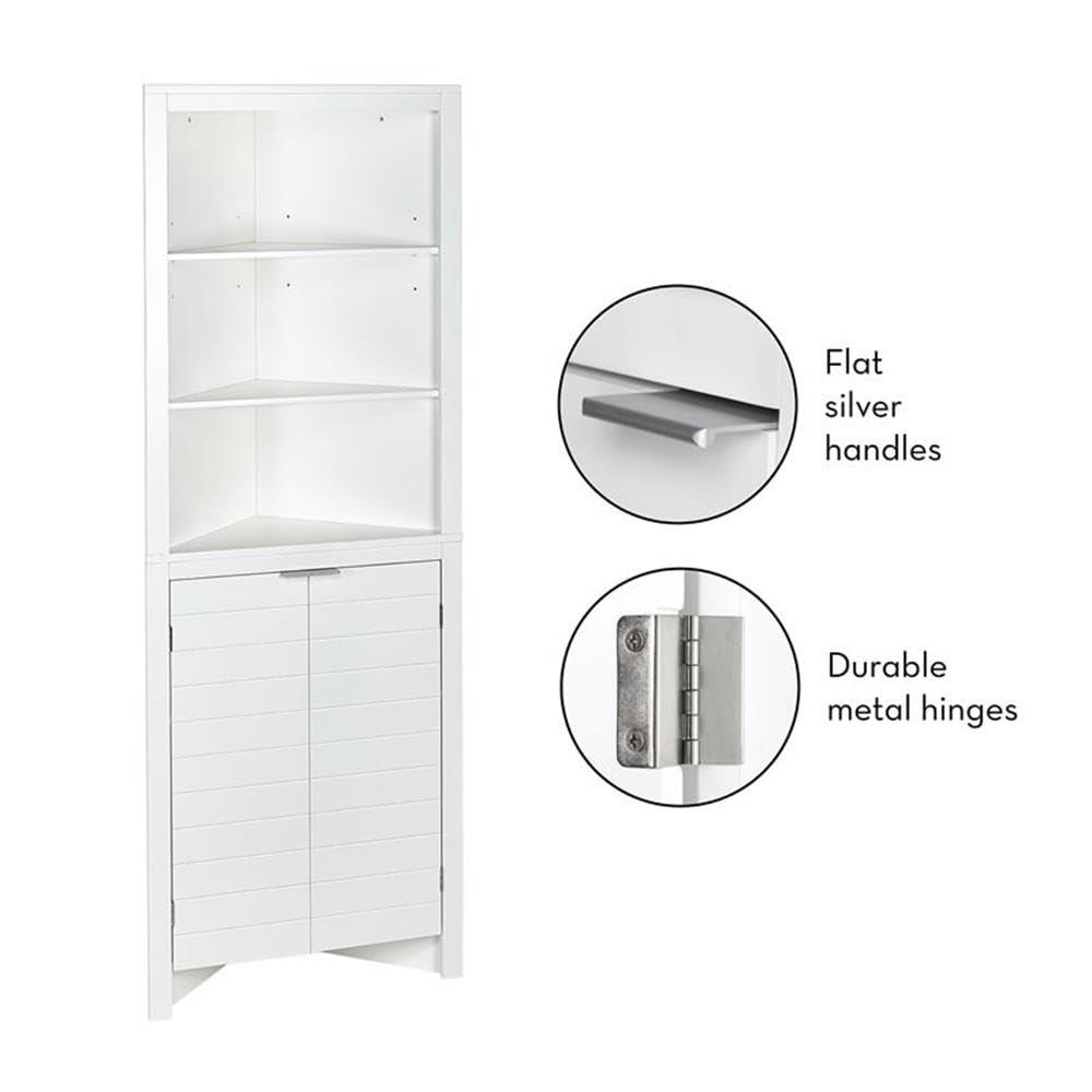 RiverRidge Home RiverRidge Madison Tall Corner Bathroom Storage Cabinet with Open Shelves
