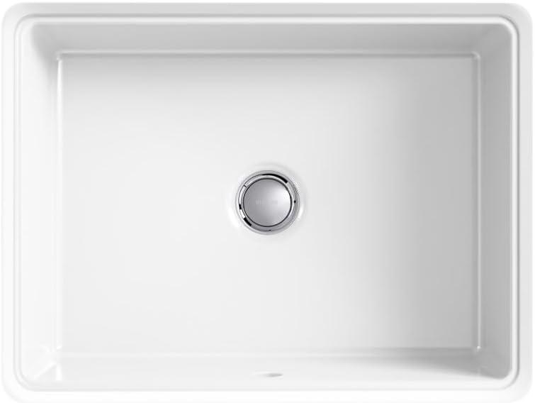 Verticyl 17" Rectangular Under-Mount Bathroom Sink with Overflow Drain