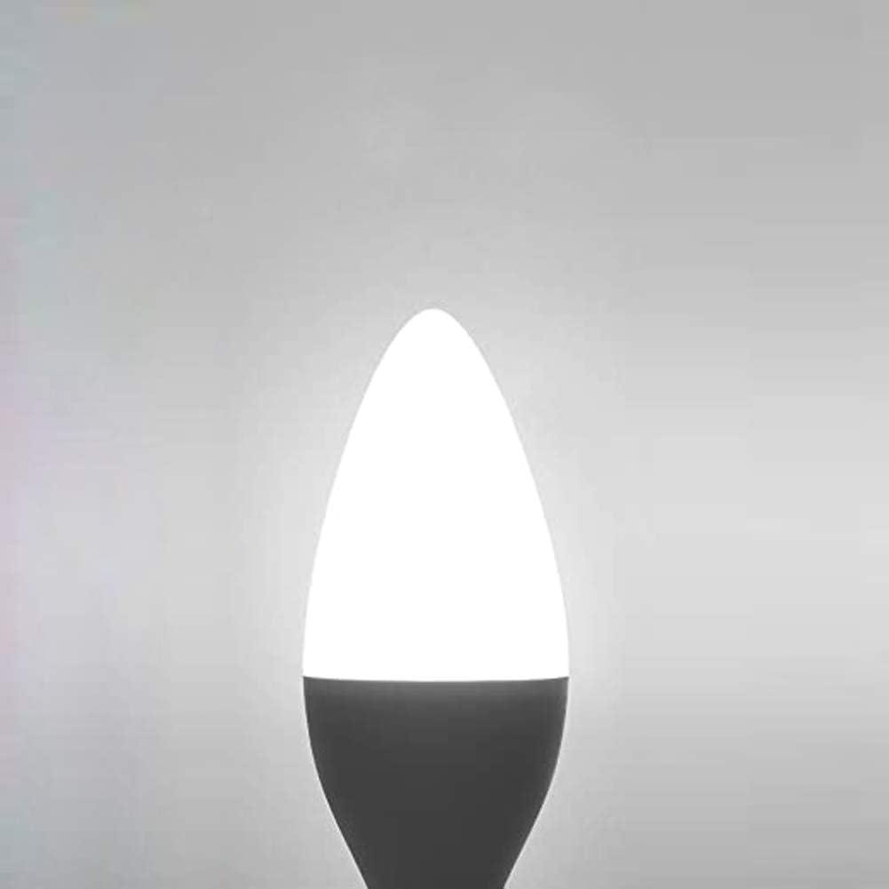 TGMOLD 6W LED E12 Candelabra Light Bulbs, 6 Watts (60W Equivalent), Daylight White 5000K, Chandelier Bulbs for Table Lamp, Chandelier, Ceiling Fan, Kitchen, 6 Pack