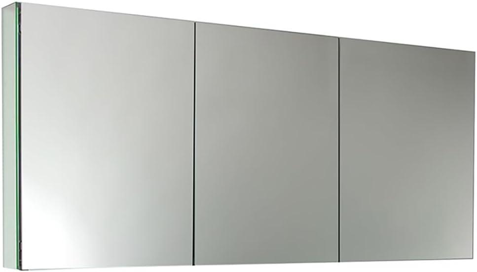Fresca Senza 49" W x 26" H Surface/Recessed Mount Bathroom Medicine Cabinet with 4 Adjustable Shelves