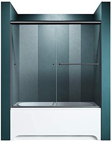 58.5" - 60" W x 62" H Sliding Semi-Frameless Shower Door