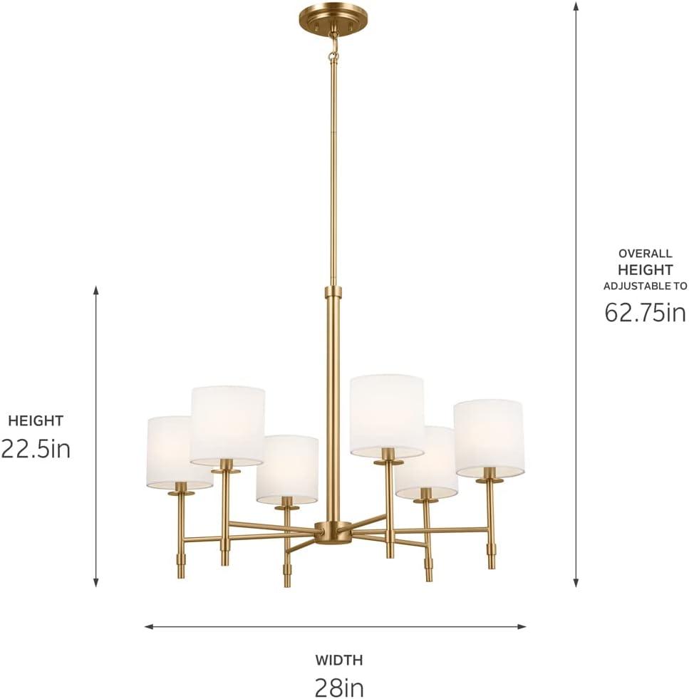 Kichler Lighting Ali 6 - Light Chandelier in Brushed Natural Brass