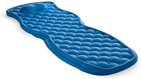 Monterey Blue Foam Vinyl Pool Lounger with Ergonomic Pillow