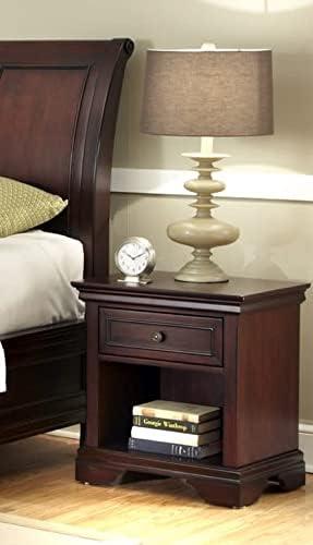 Lafayette Cherry Mahogany 1-Drawer Nightstand with Open Storage