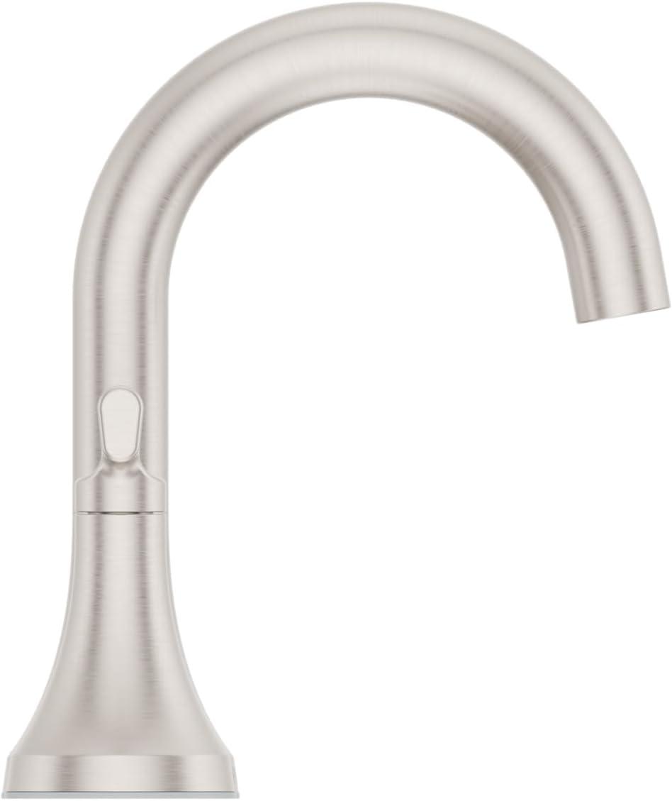 Vedra 8 in. Widespread Double Handle High Arc Bathroom Faucet with Drain Kit Included in Matte Black