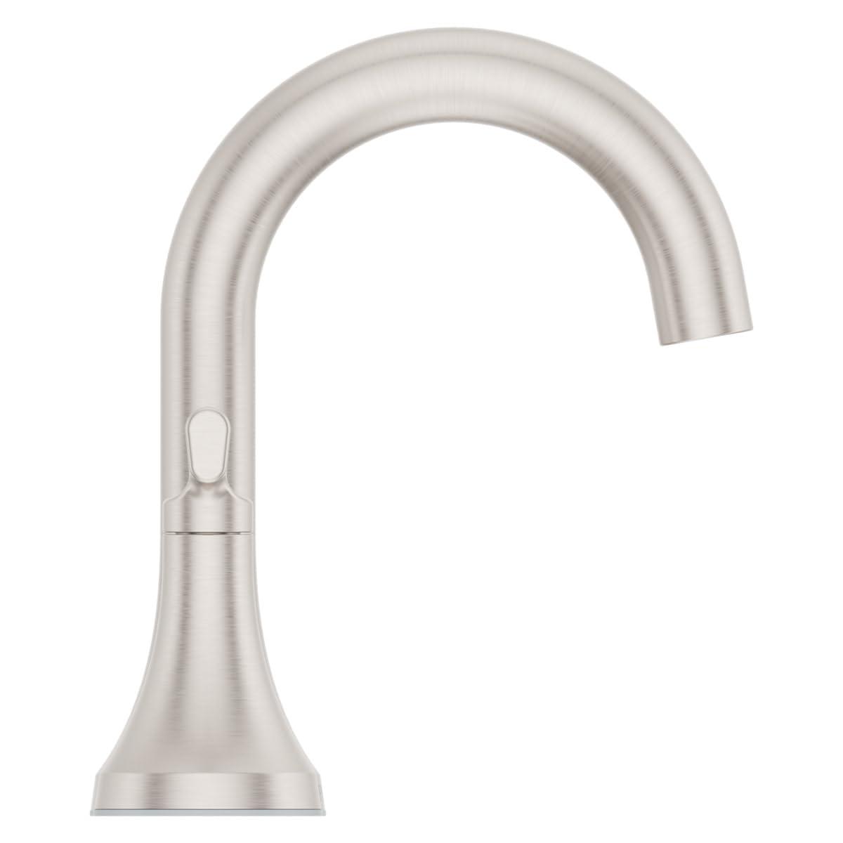 Vedra 8 in. Widespread Double Handle High Arc Bathroom Faucet with Drain Kit Included in Matte Black