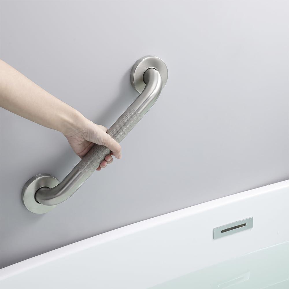 Brushed Nickel Textured Stainless Steel Handicap Grab Bars