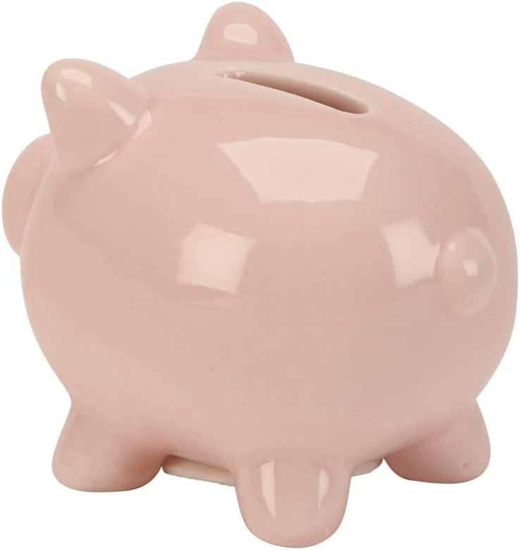 Small Pink Ceramic Piggy Bank with Gift Box